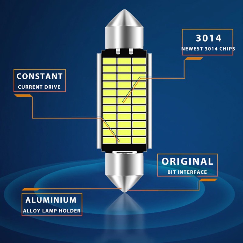 Lampu LED Plafon Kabin Cabin Feston 18 27 Titik Mata 31mm 36mm Mobil 31 36 mm Pintu Feeston Baca