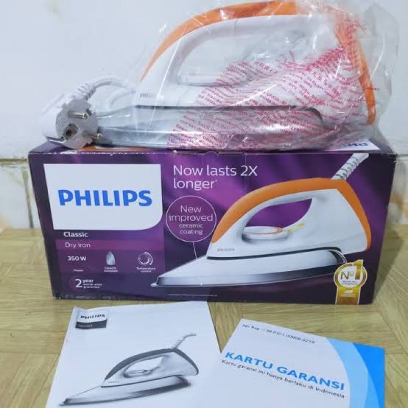 Setrika Kering Philips GC-1173, Teflon, 350 Watt, 2 Warna