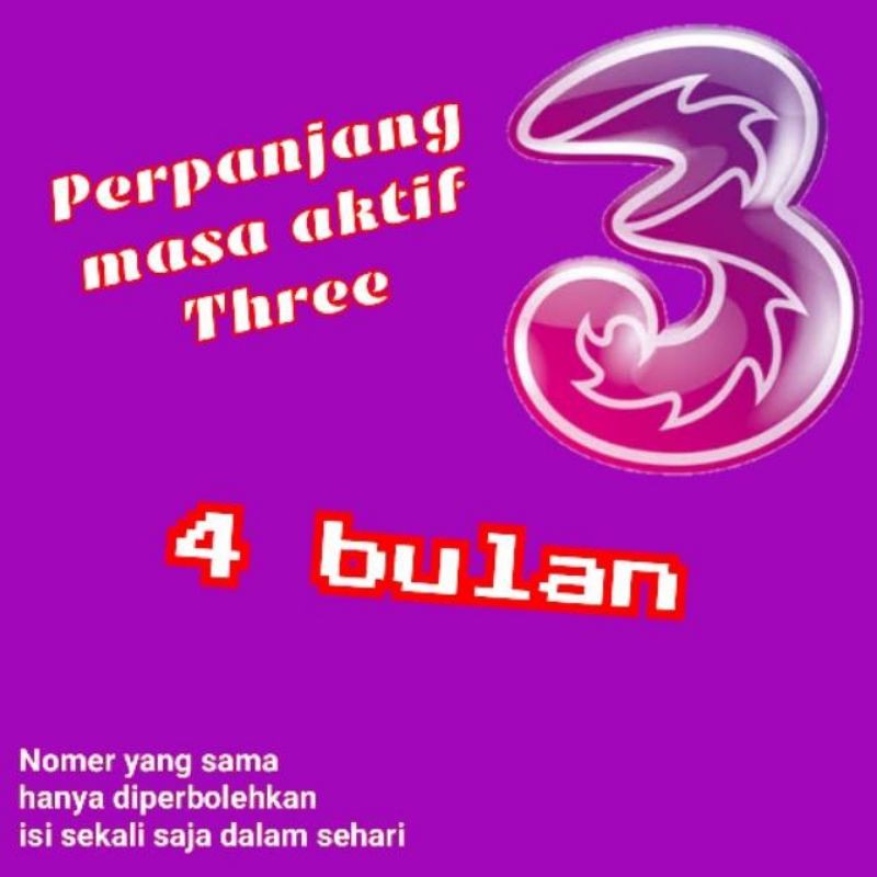 PERPANJANG MASA AKTIF KARTU TRI 4 BULAN