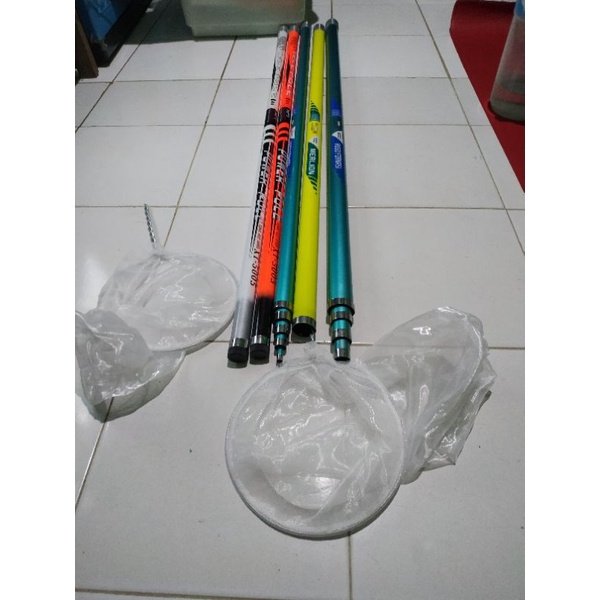 Serok Kutir Serokan dan Stik Pencari Kutu Air Besar Diameter 20 Cm Panjang 8 M, 7 M, 6M, dan 5 M