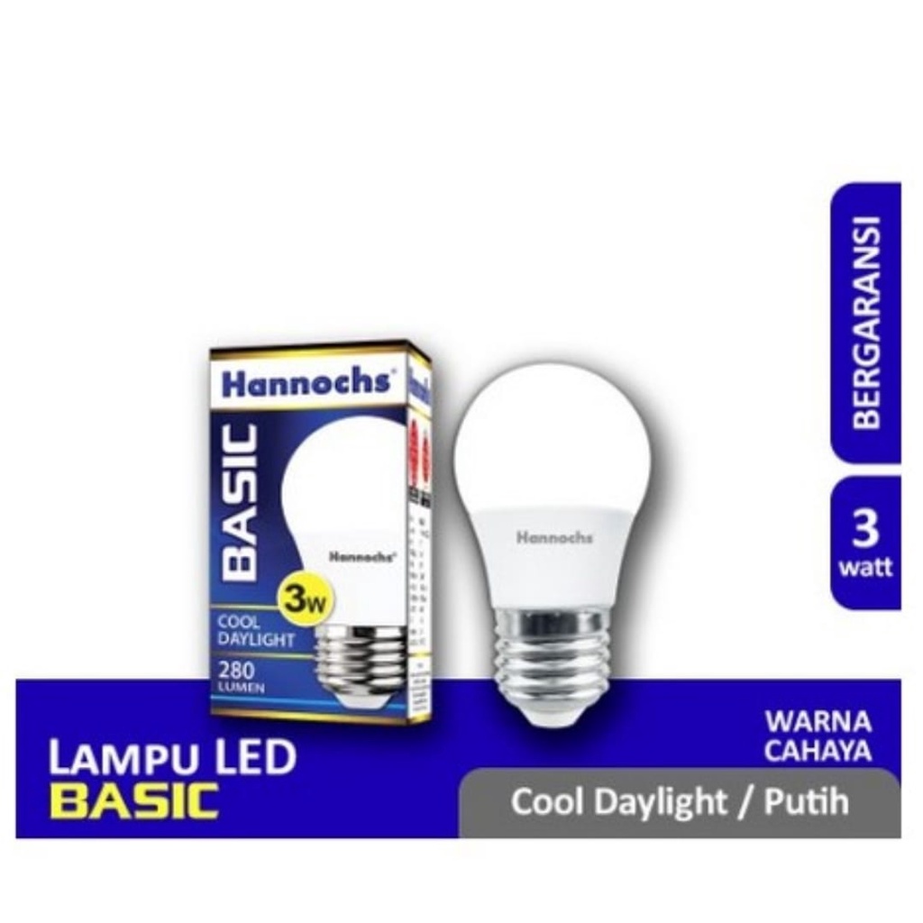 Lampu LED Basic Hannochs 3 watt - BERGARANSI