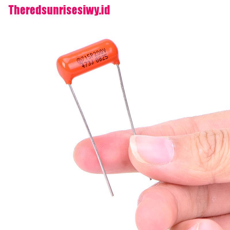 【Theredsunrisesiwy.id】1pc Electric Guitar Single Coil Pickup Acoustic Capacitor 0.047uf 473J