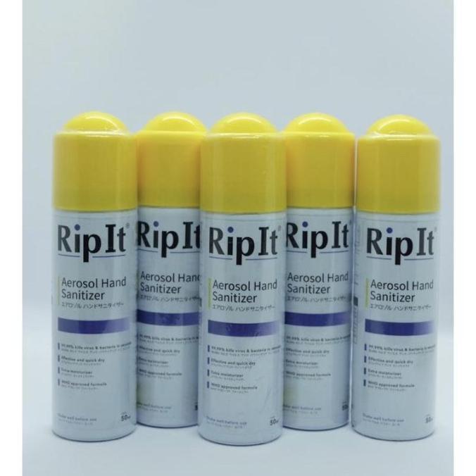 Rip It Aerosol Hand Sanitizer Paket Hemat (5 Pcs) - Ready Stock Harga Frans_Collection