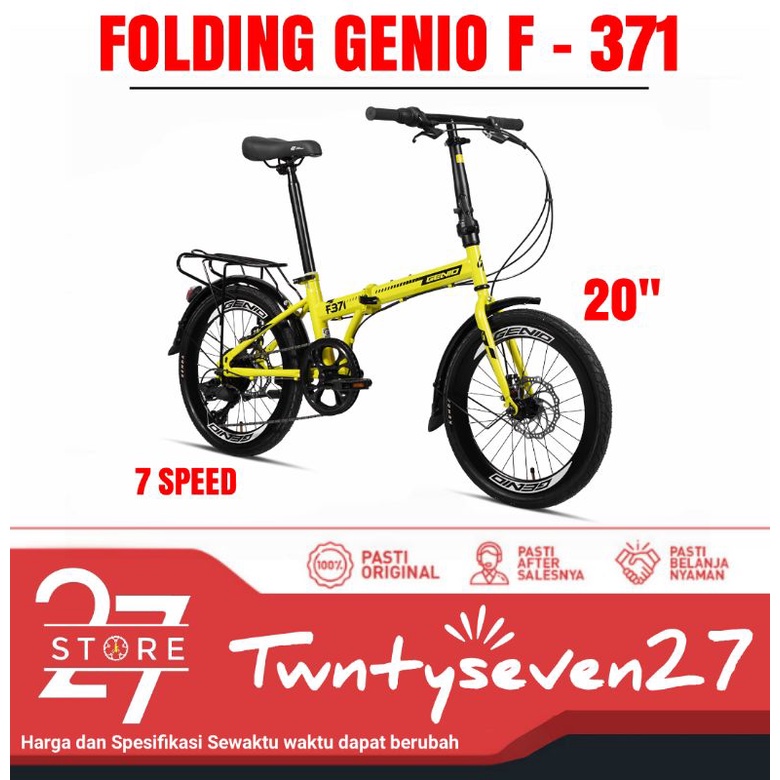 SEPEDA LIPAT MURAH GENIO F - 371 20" 7 SPEED