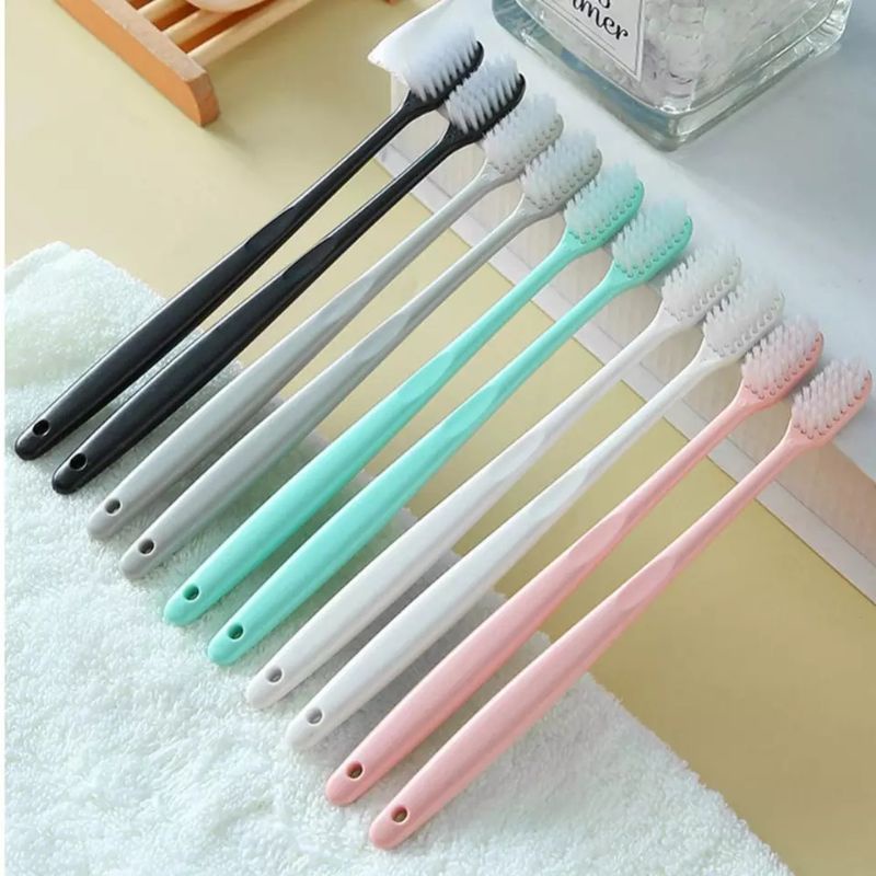 Toothbrush Double Care Sensitive Warna / Sikat Gigi Dewasa 1 Set 10 Pcs / Sikat Gigi Bulu Halus