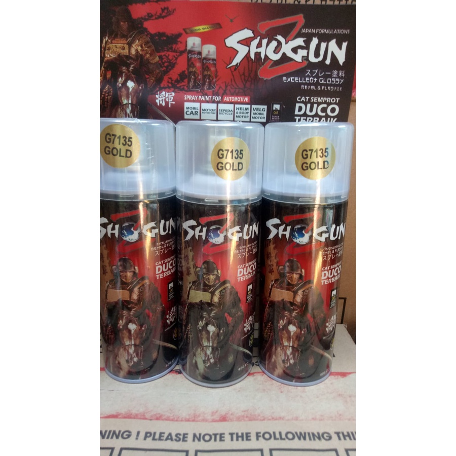 pilox pilox cat semprot duco shogunz pilok shogun  gold g7135 7135 400cc emas