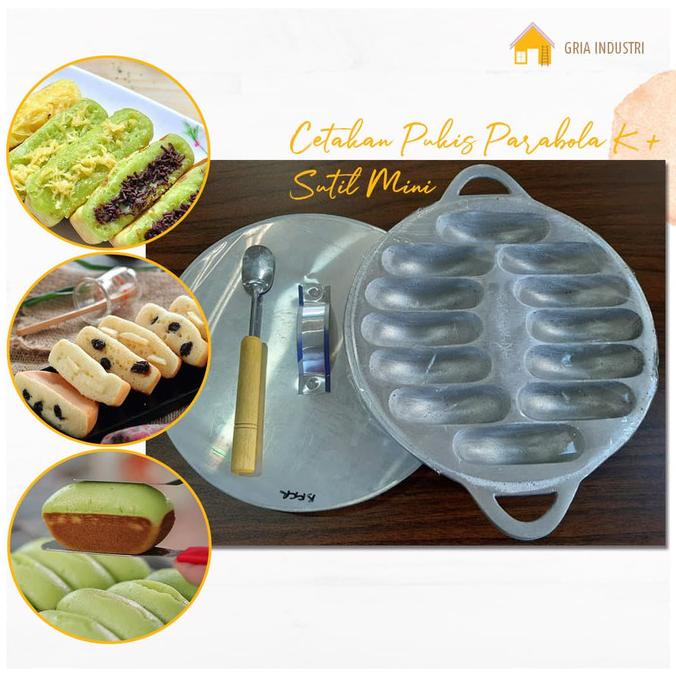 Promo Cetakan Kue Pukis Parabola K isi 12 + Sutil Mini