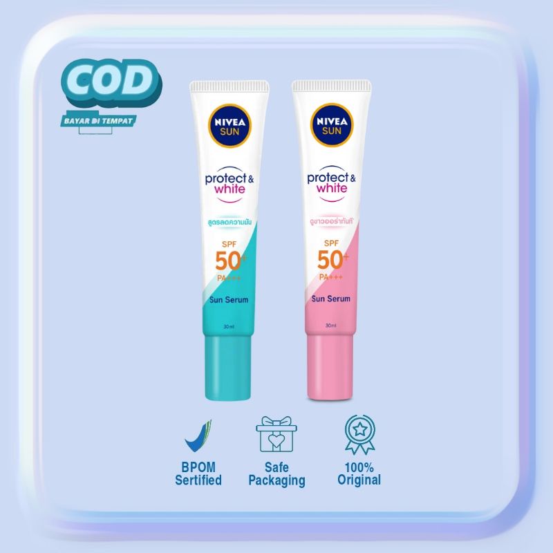 Nivea Sunscreen Sun Face Protect Serum SPF 50 Oil Control Instant Aura 30 ml Suncreen Aftersun Prote