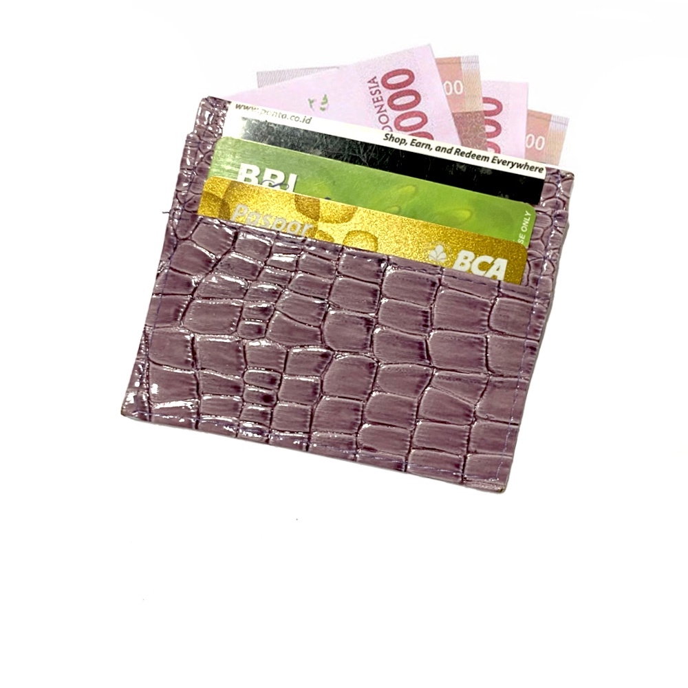 MEIMEISHOP CARD HOLDER CROCO 6 SLOT + 1 SLOT MONEY DOMPET KARTU MEWAH TERMURAH DOMPET BATAM