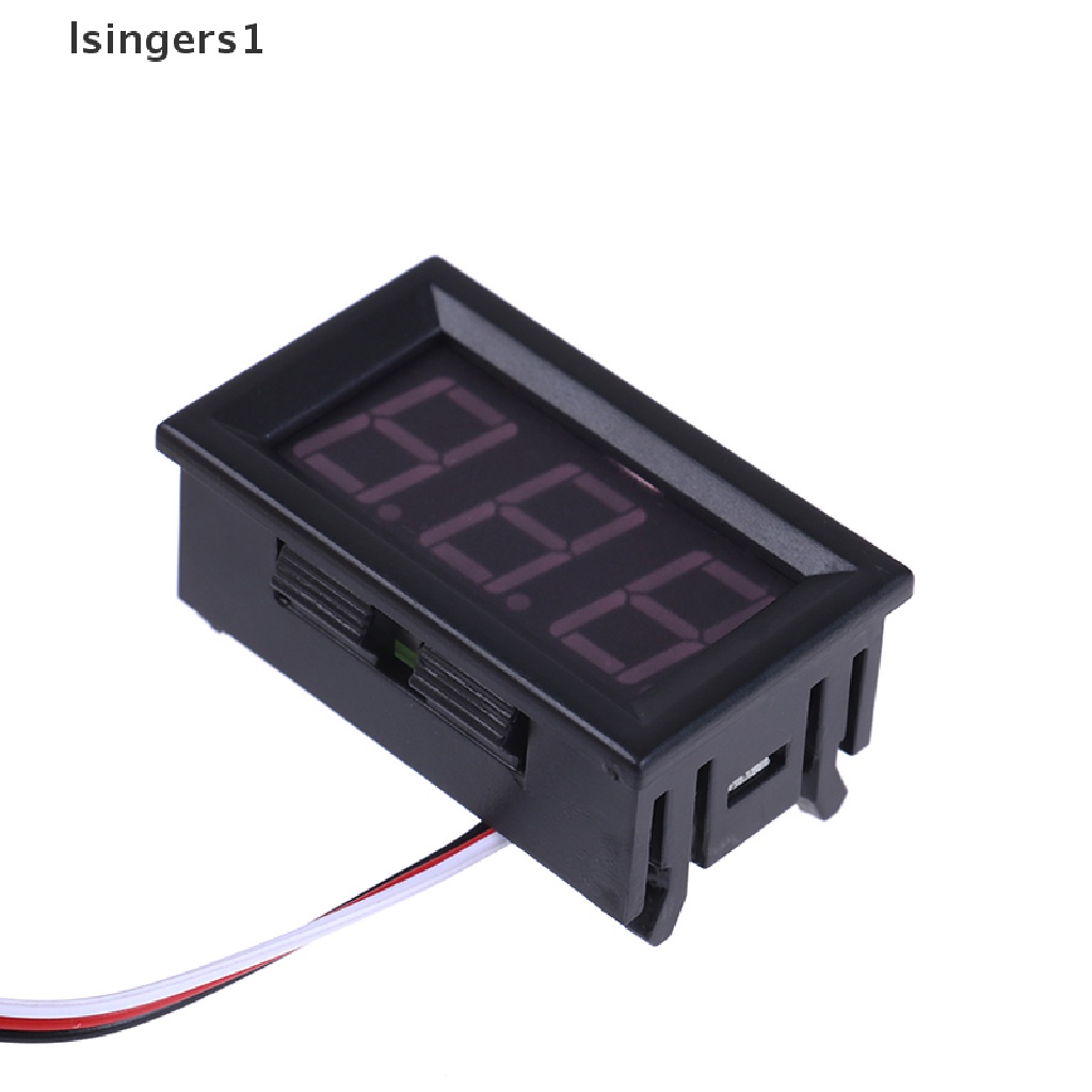 (lsingers1) Voltmeter digital DC 0-30V 3 Kabel Dengan Layar LED Untuk Mobil / motor