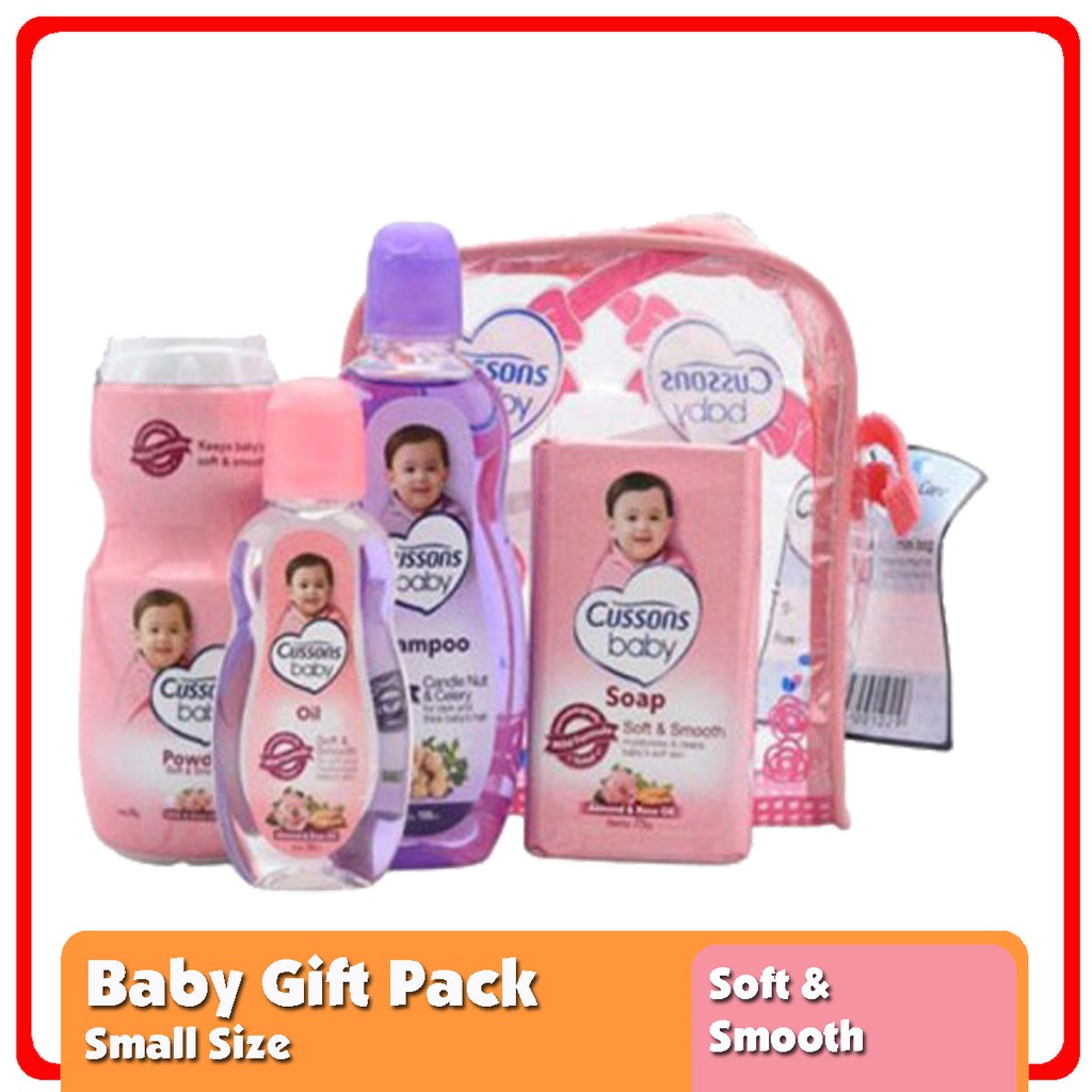 Gift Set Paket CUSSONS Baby Mini Bag Cusson Baby Hampers Bayi Ukuran Kecil Travel Pack-Merah Muda