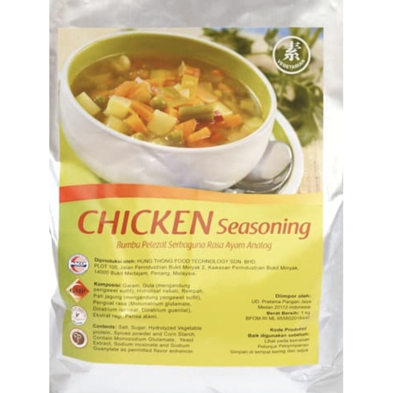 

Ready- Chicken Seasoning Vegetarian / Kaldu Ayam Vegetarian 1 Kg