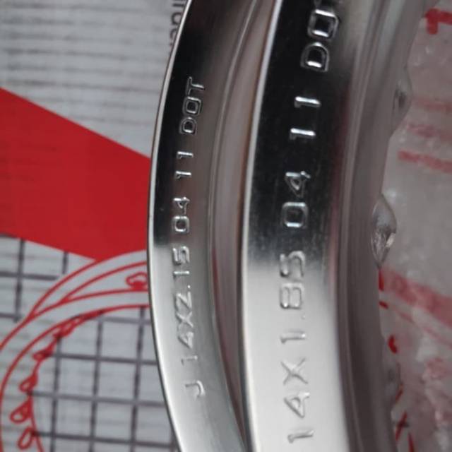 VELG TK RING 14 185 215 HITAM SILVER HOLE 36