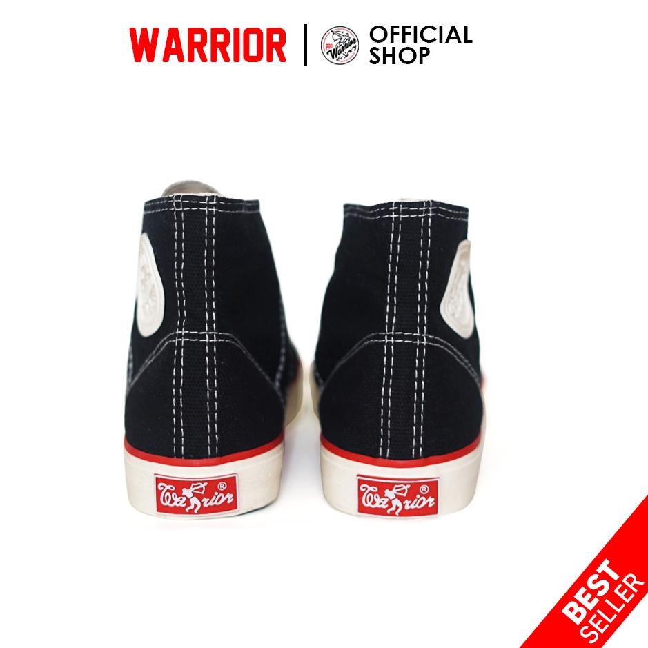 Tidak Diragukan.. Warrior Classic Hitam Putih HC - Sepatu Sekolah Warrior Tinggi
