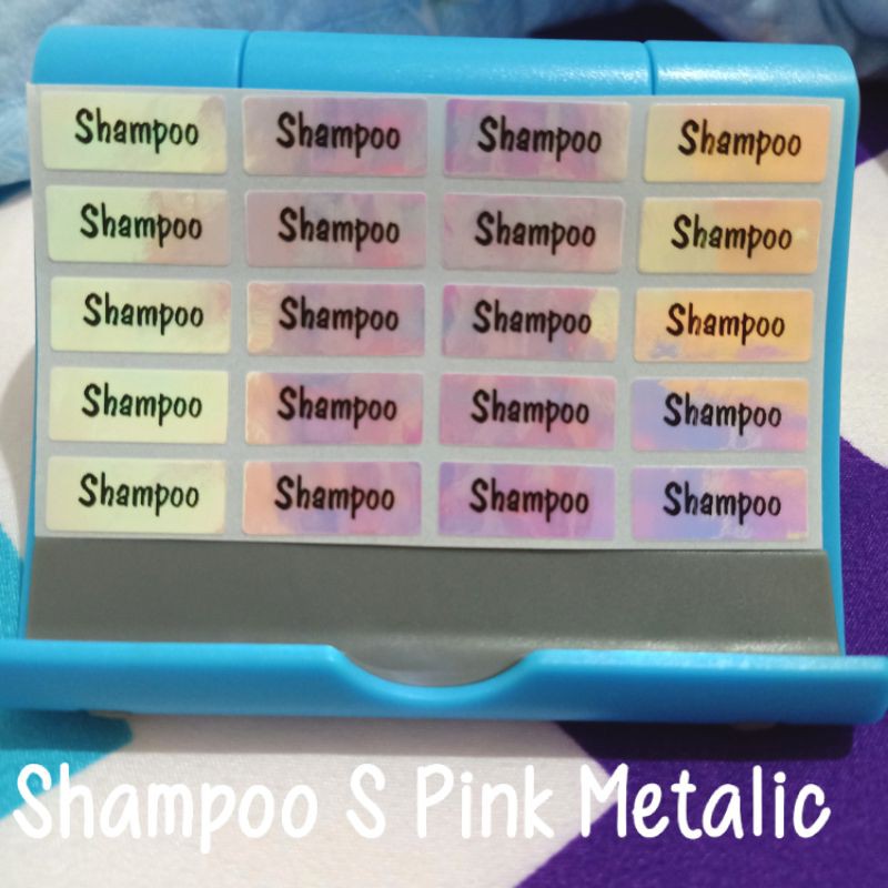 

Stiker Label Waterproof Shampoo Size S isi 20 pcs