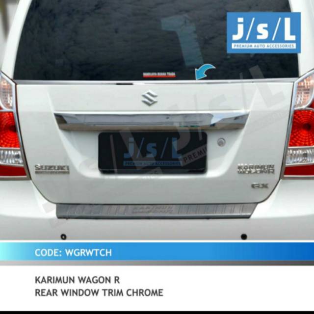 List kaca belakang Wagon R/ rear window trim chrome jsl