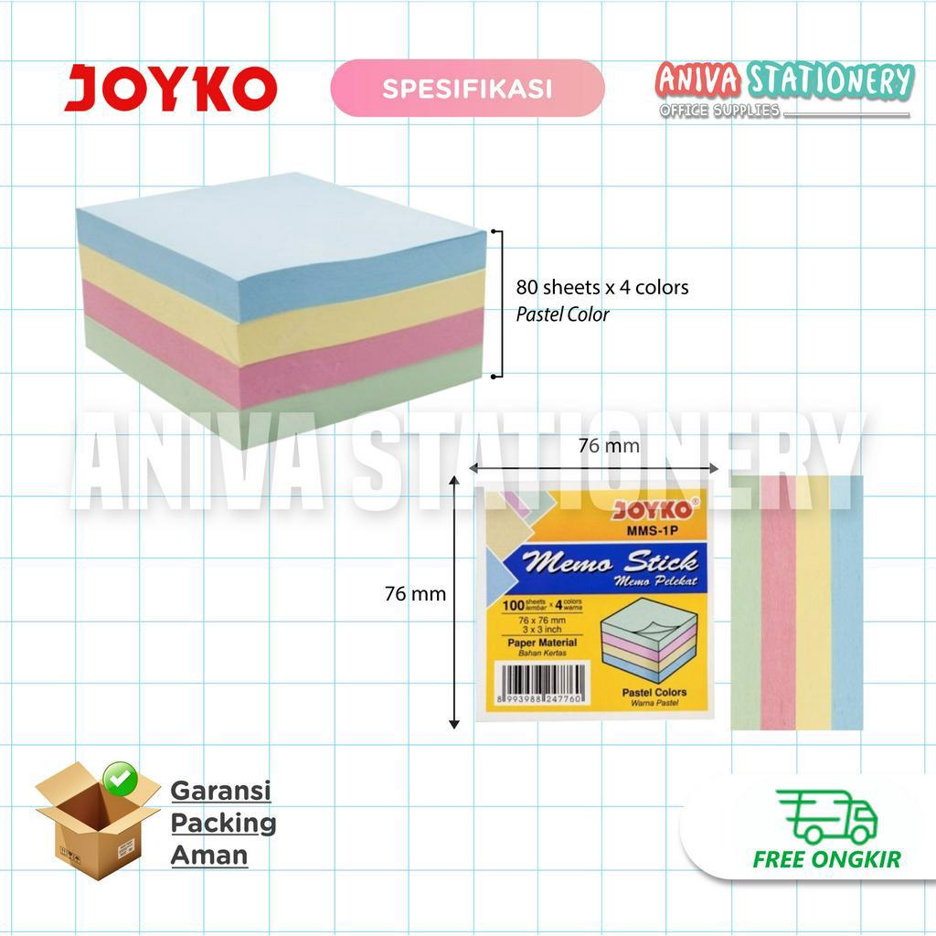 

JOYKO KERTAS MEMO KECIL CATATAN TEMPEL STICKY NOTE WARNA PASTEL MMS-1P