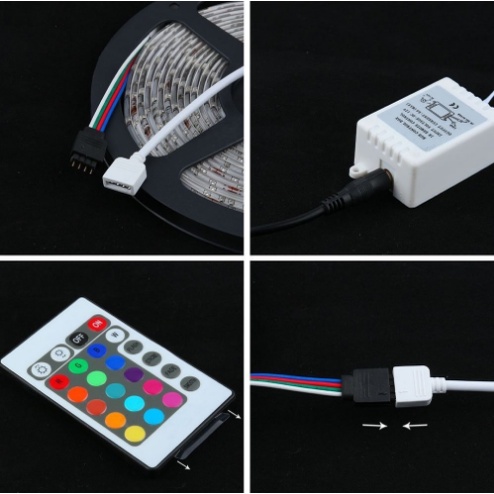 PAKET LAMPU LED STRIP 5050 3528 2835 RGB 5M 10M IP44 IP33 RGB REMOTE LAMPU HIAS WARNA WARNI LAMPU KAMAR AESTHETIC