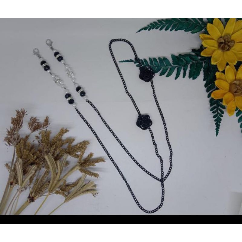 strap masker 2in1 | Strap masker rantai | Strap masker hijab 2in1