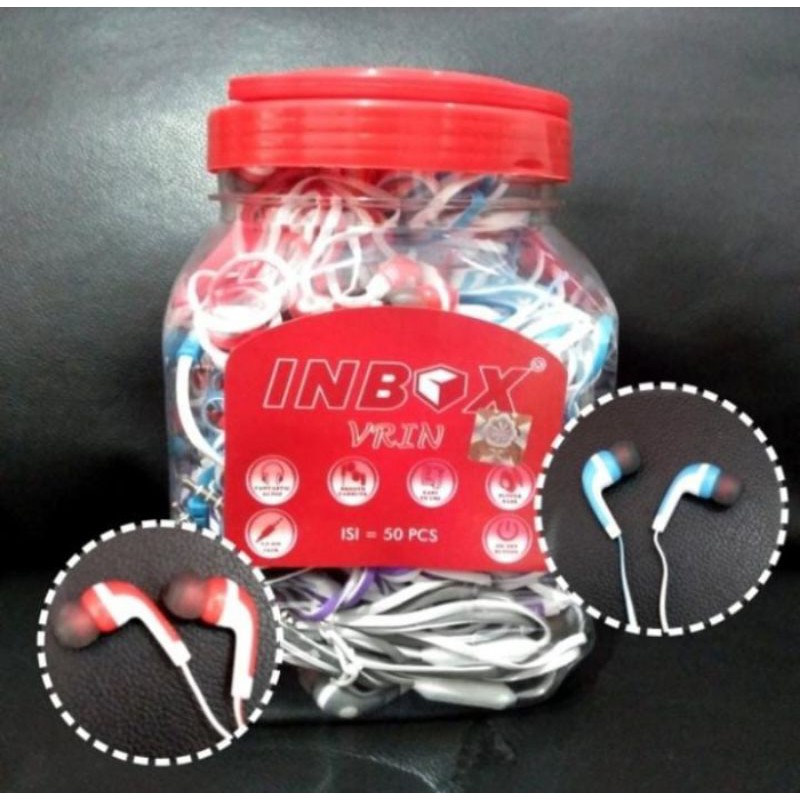headset toples inbox vrin isi 50pc grosir