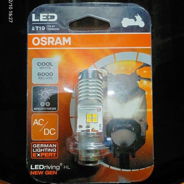 Lampu Motor LED OSRAM T19 H6 M5 K1 / Cool White 6000K ( 100% ORIGINAL )-1