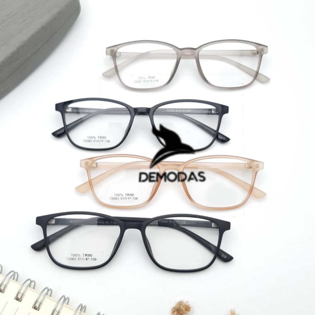 Kacamata Lentur Lensa Photocromic lensa blueray lensa bluecromic lensa anti radiasi Minus / Normal 72083 Demodas Glasses