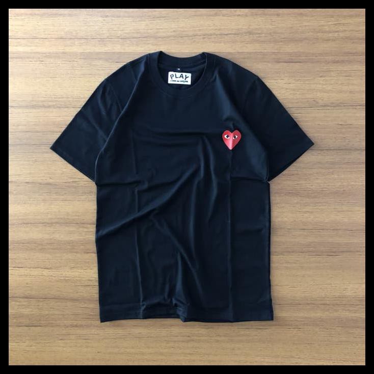 cdg play black t shirt
