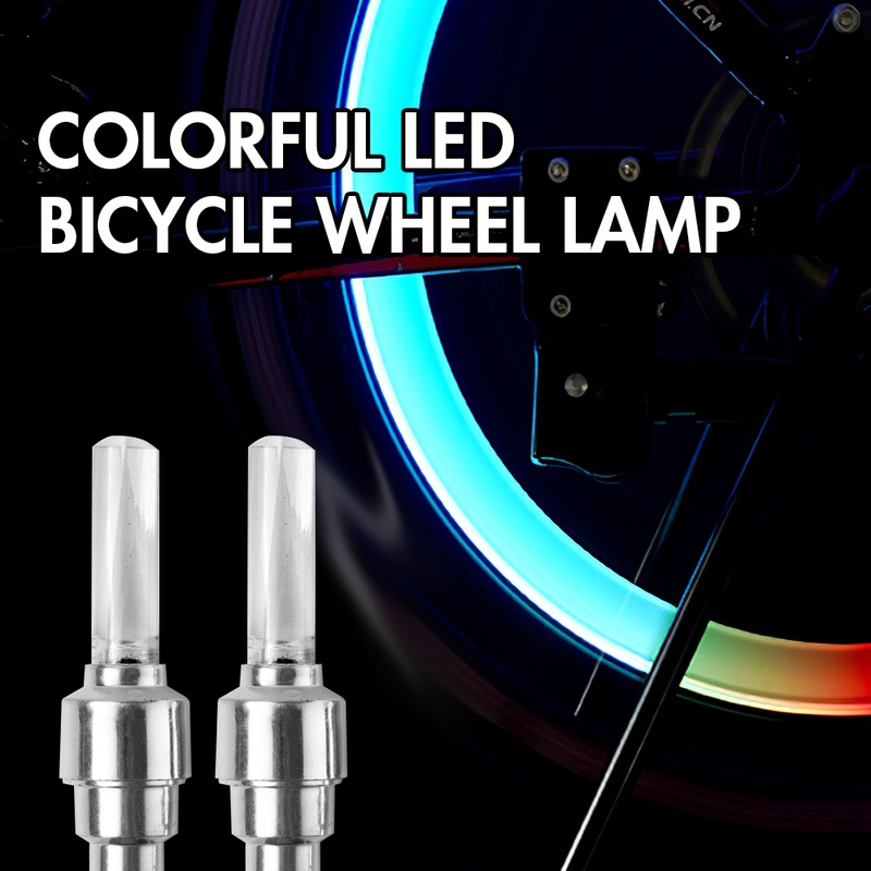 [ 2 Pcs Bicycle Tire Valve LED Lamp ] [ Mountain Road Bike Wheel Spoke Flash Lights ][for Car Bike Bicycle Motorcycle]