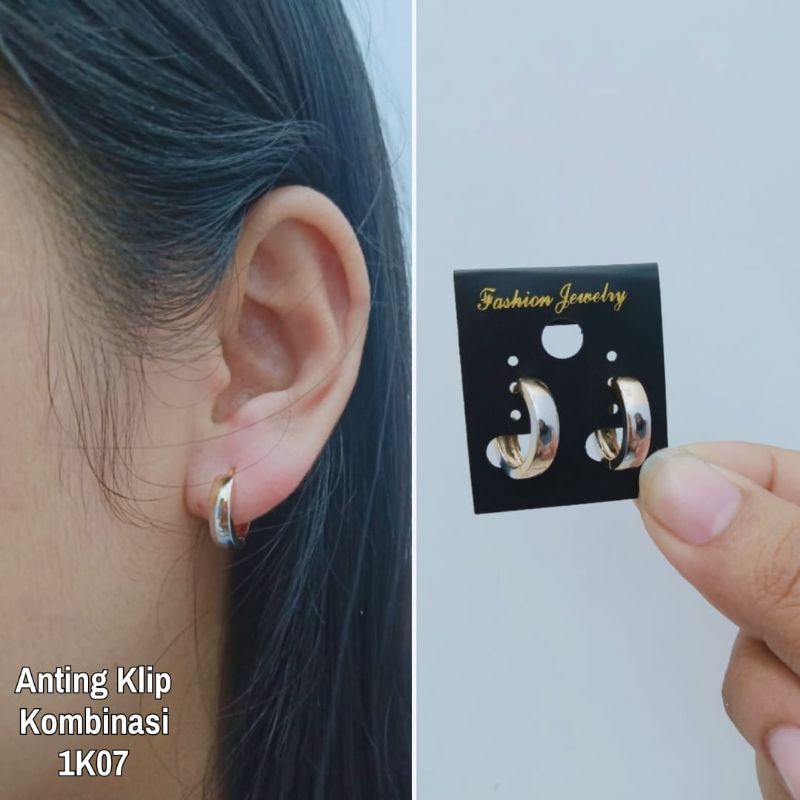 Anting Jepit Titanium Kombinasi Blink Fashionanable