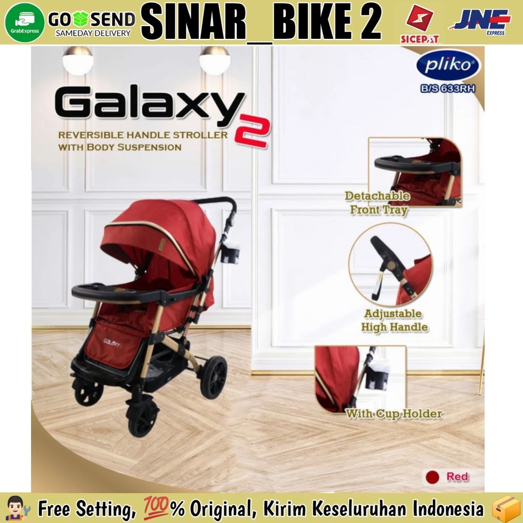 Baby Stroller Pliko B/S 633RH Galaxy Kereta Dorong Bayi