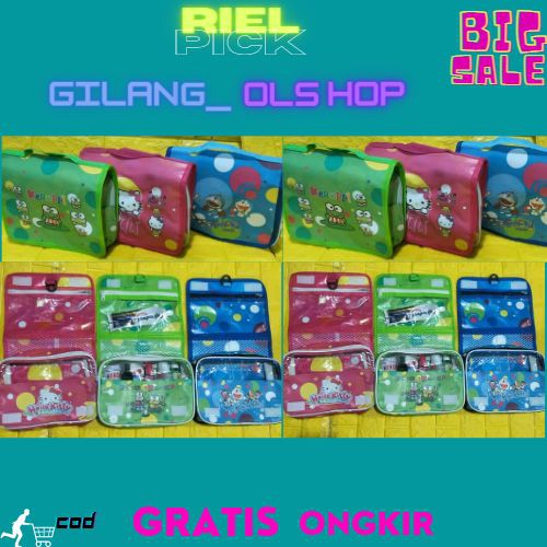 TAS ALAT MANDI TOILET GANTUNG KOREA TRAVEL HANGING TOILETERY  ORGANIZER TE016