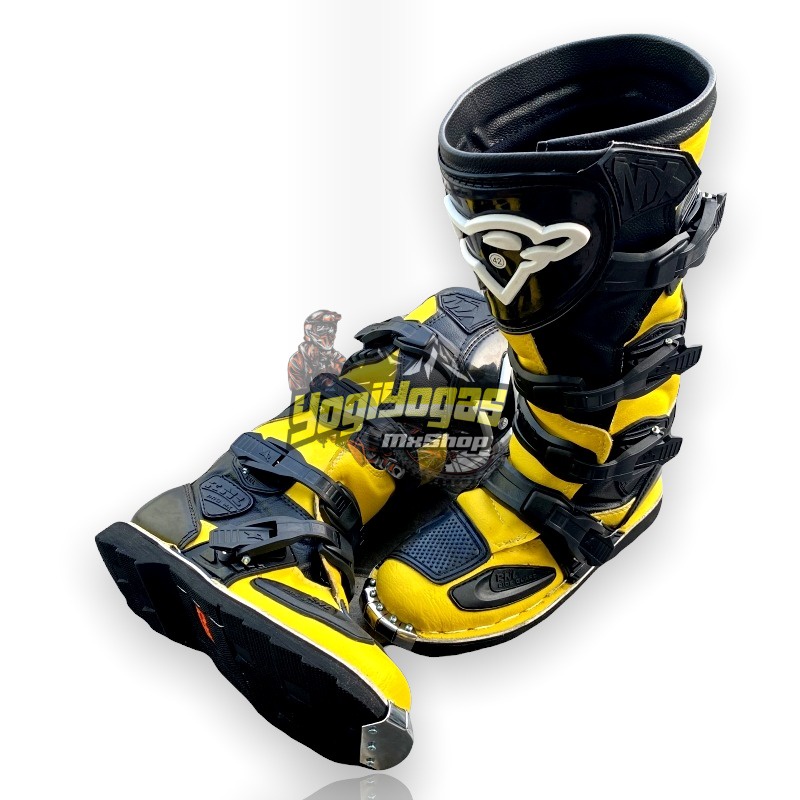 PROMO  Sepatu RNL Racing - Sepatu Trail Cross RNL  - Sepatu Motocross RNL Terlaris - BISA COD Sepatu Trabas RNL Gesper 4 - Sepatu RNL Original - Sepatu Enduro MX RNL YELLOW BLACK