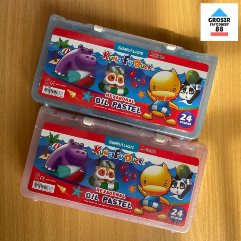 

SIMBALION Krayon Oil Pastel 24 Warna Kungfu Duck Plastic Case KF-24A