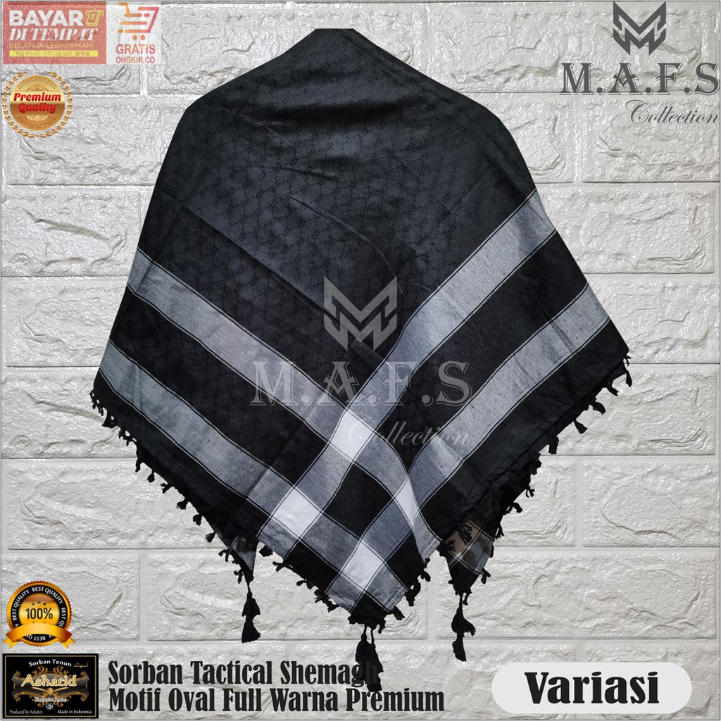 Sorban Arab Sorban Tactical Haji Ashatid Motif Oval Full Warna