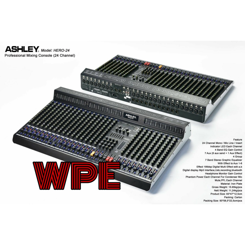 Mixer Audio Ashley Hero24 Hero 24 24Channel Original