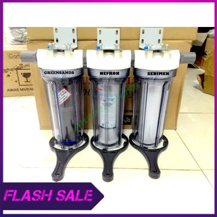 PAKET FILTER AIR SIAP PAKAI  CLEAR   AIR ZAT BESI TINGGI