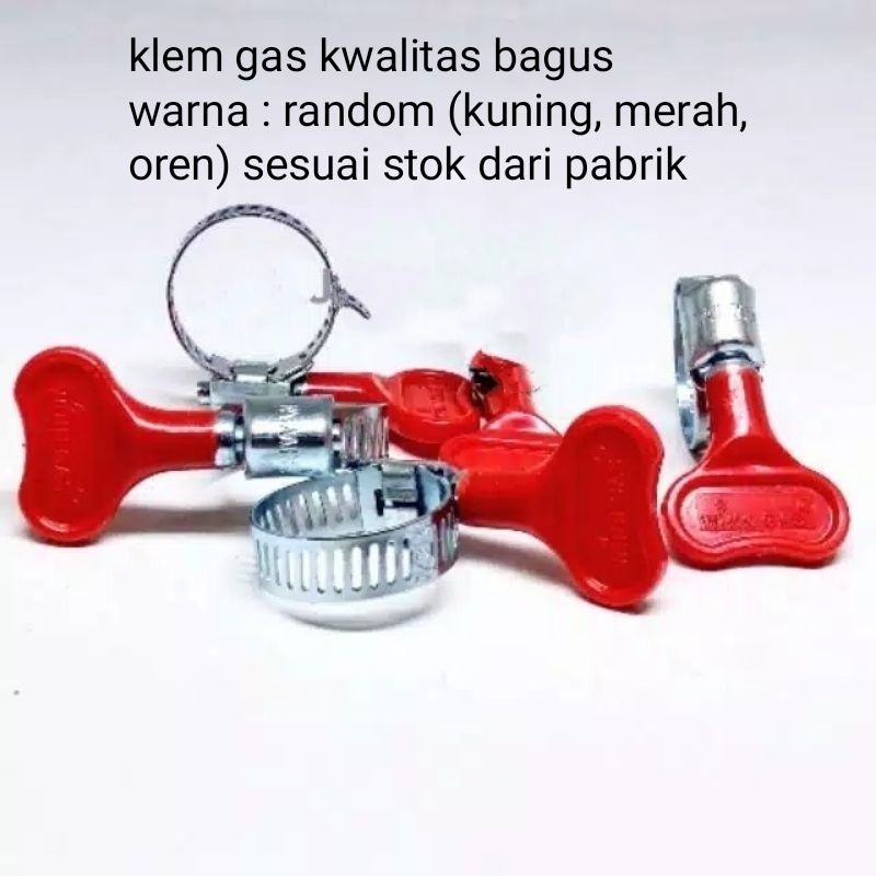 Klem Ikatan Zernii 7/8 inch untuk Selang Air / Gas Elpiji LPG Dengan Knop Tanpa Obeng Klem Kuping