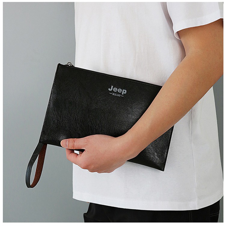 CLUTCH UANG DOMPET TANGAN BESAR PRIA WANITA JEEP BULUO BAHAN SEMI KULIT PREMIUM 1919