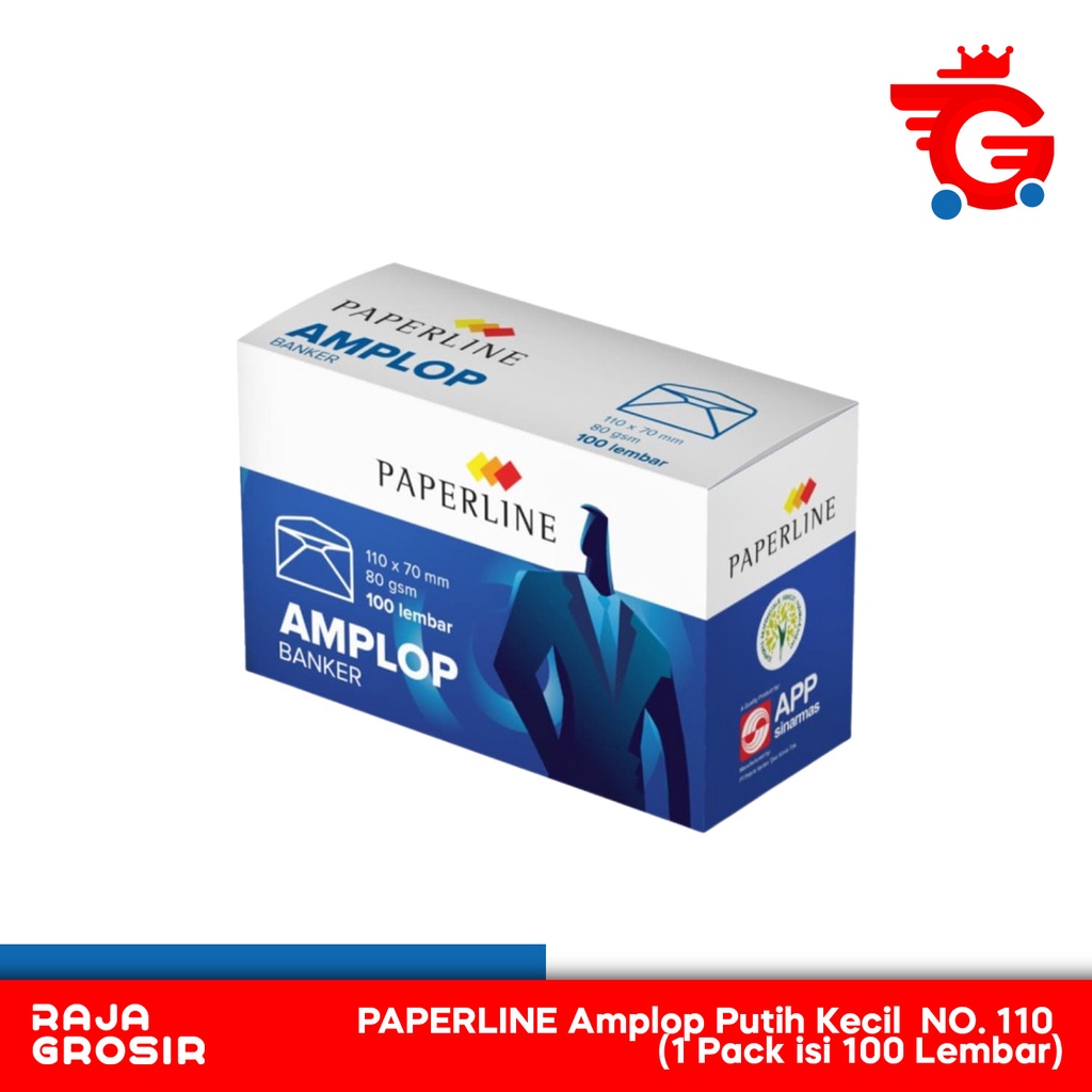 

PAPERLINE Amplop Putih Polos Ukuran 110 PPS (1 Pak Isi 100 Lembar)
