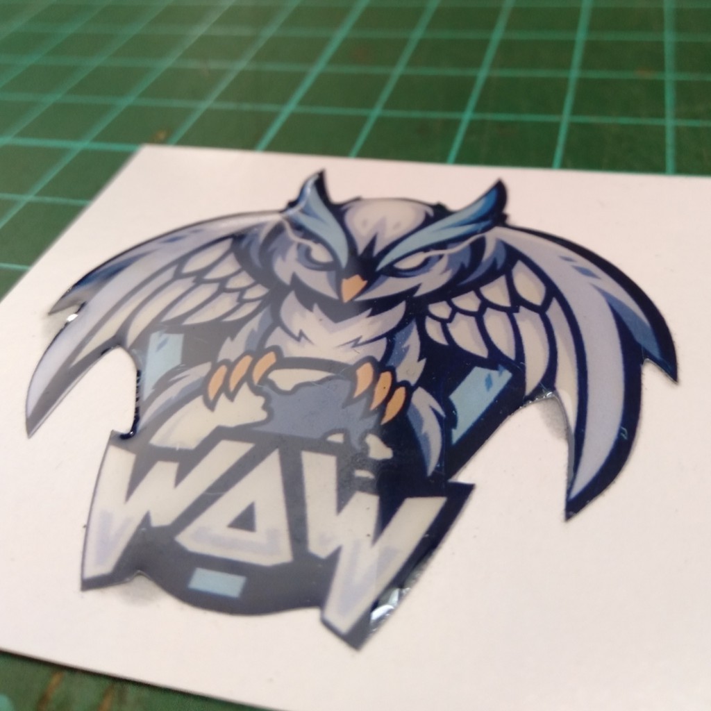 

Emblem Stiker Timbul WAW Esports Team Sticker 3D Resin Lentur