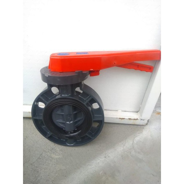Lever Handle PVC Butterfly Valve JIS 10K Merk Zuki ukuran 2 1/2 inch