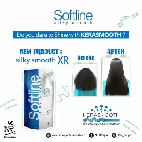 NR Softline Silky Smooth XR / Extra Resistant 500gr Smoothing Keratin / Rebonding / Pelurus Rambut