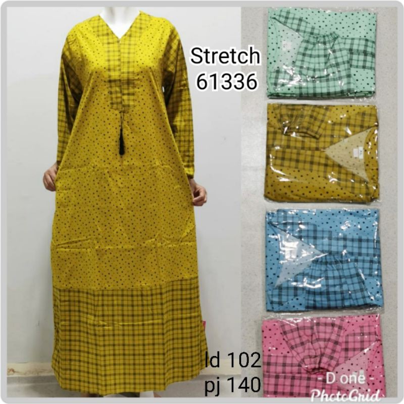 Gamis karet/ stret 61336 polka