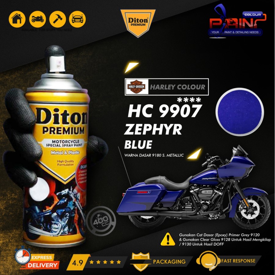 Cat Semprot DITON PREMIUM Harley Colors - Zephyr Blue HC9907****