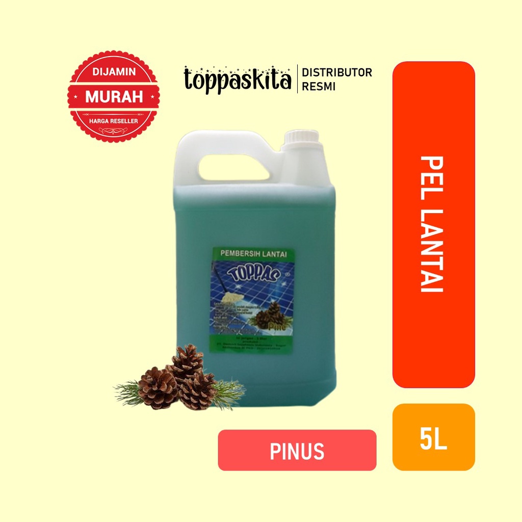 Toppas Pembersih Lantai 5liter / Pel Lantai / Floor Cleaner Termurah