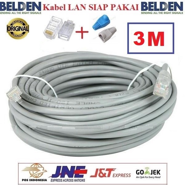 Kabel LAN Belden 3 M UTP RJ45 Cat5E ORIGINAL USA 3 Meter