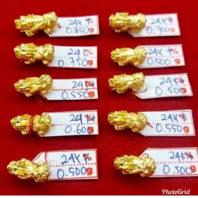 emas asli 24 karat hongkong naga pixiu