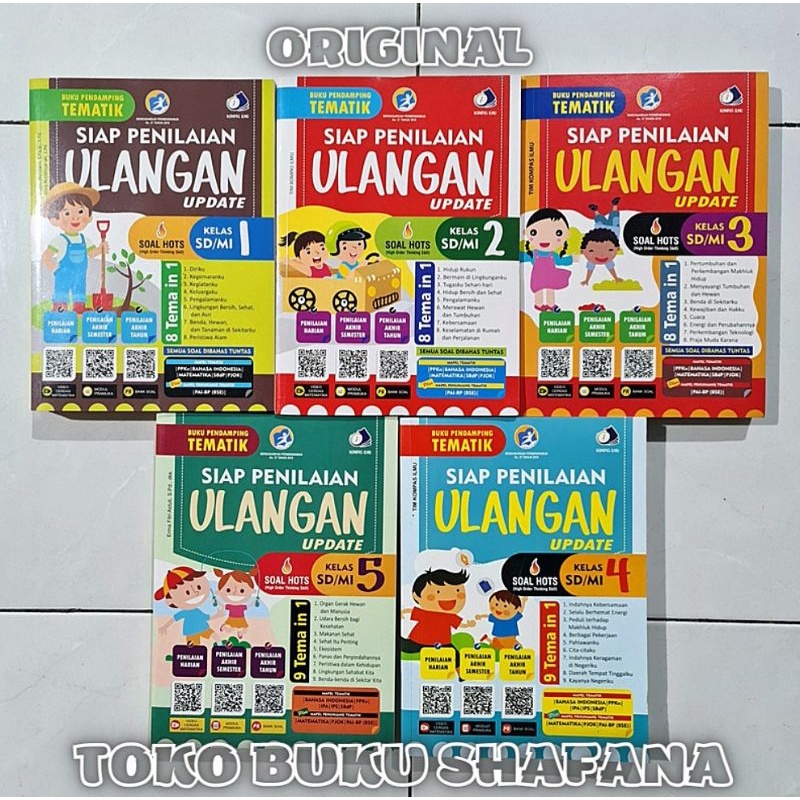 Buku Soal : Siap Penilaian Ulangan Kelas 1 2 3 4 5 SD Update Kompas Ilmu - Buku Pendamping Tematik