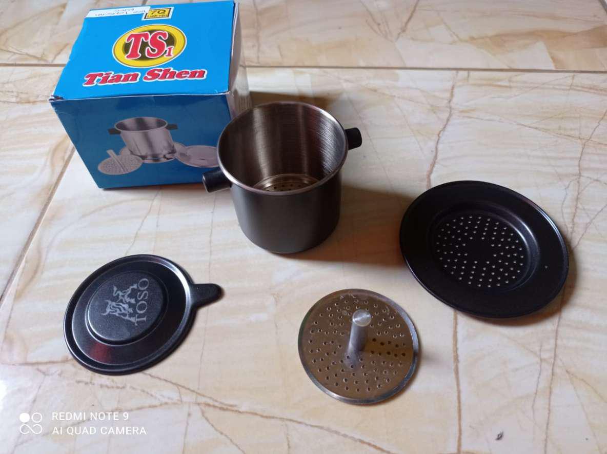 Toso Black Long Cam Sekrup Vietnam Drip Coffee Maker Saringan Kopi Coffee Drip