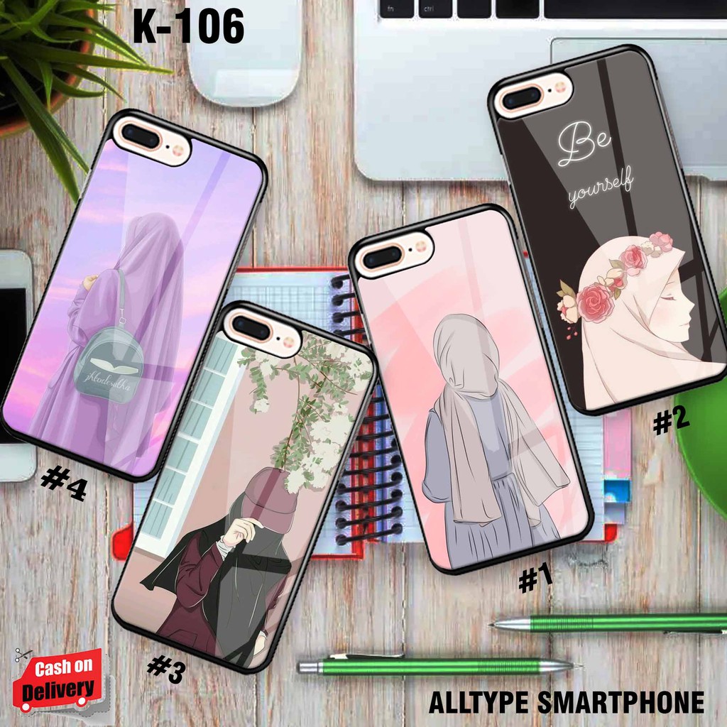 (K106) Case 2D Glossy Premium HIJAB GIRL All Type